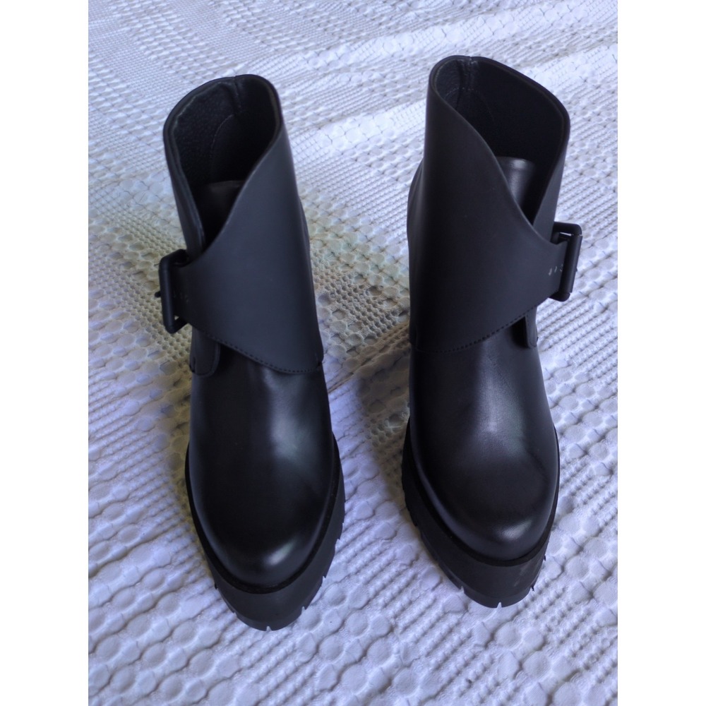 Miista Heeled Ankle Platform Boots FLAWS Black Size 8.5 US 39 EU - Picture 3 of 12